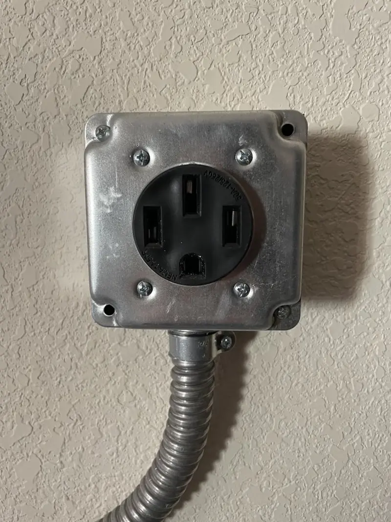 NEMA 14-50 outlet installed for Electrical Panel Upgrade in Calabash