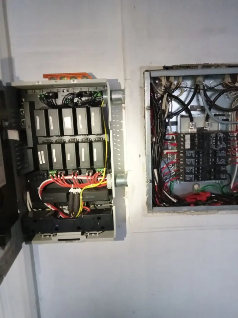 Electrical panel upgrade completed for Security Camera Wiring in Calabash